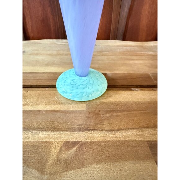 Vtg. Hand-Blown Unique Swirl Design Glass Union Station Type Retro Glass - Picture 2 of 9